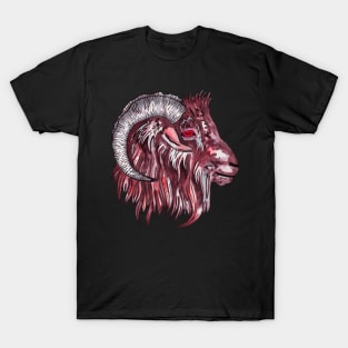 Halloween occult red goat T-Shirt